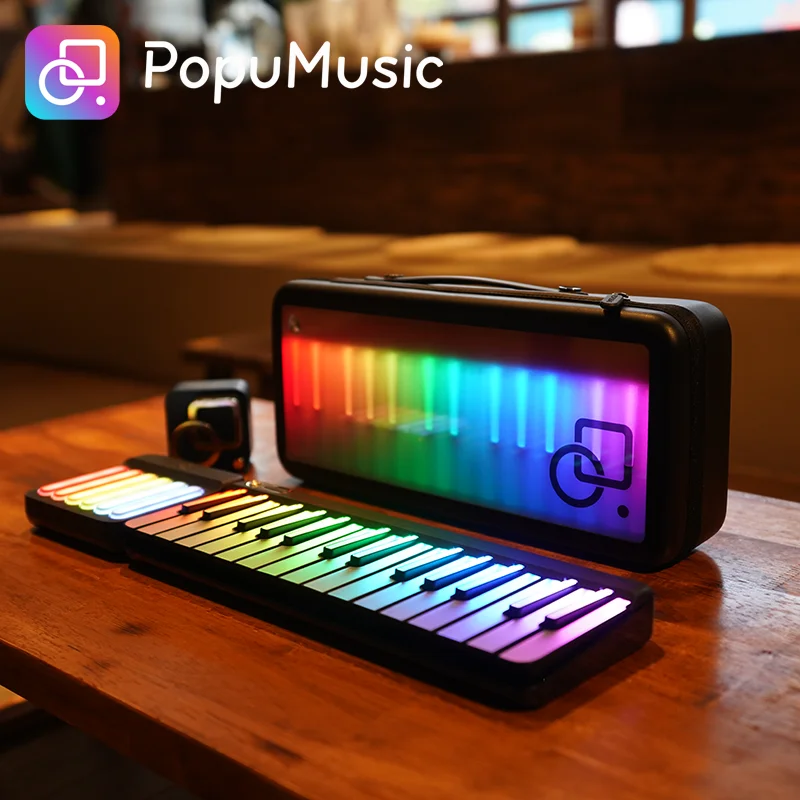 PopuPiano 스마트 휴대용 피아노 MIDI 키보드, 초보자용 선물