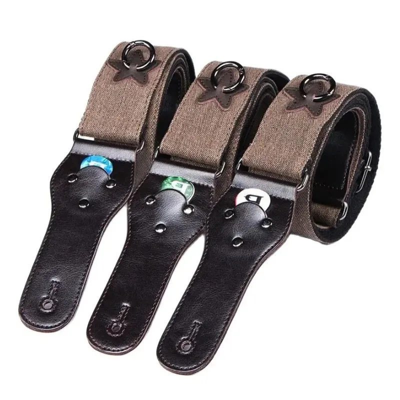 

Высококачественные ремни для акустической гитары, ремни из искусственной кожи, многофункциональные ремни для хранения, каподастр и медиаторы