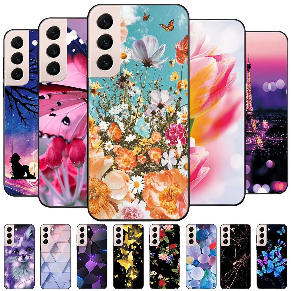 Custodia Per Samsung S22 Ultra Coque S22 Plus Tpu Soft Silicone Fashion Phone Funda Per Samsung Galaxys22 S22 Custodia Paraurti Capa