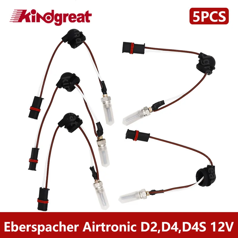 5PCS Diesel Air Heater Parts 252069011300 Cereamic Glow Plug For Eberspacher Airtronic D2,D4,D4S 12v Trailer Car RV Cabin Heater