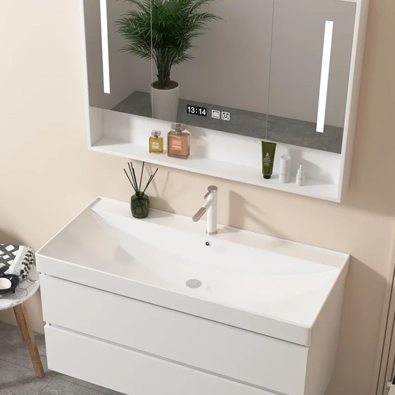 Gong Cai Big Belly Basin Bathroom Cabinet Combination Ceramic Whole Washbin Oversized Caliber Basin Wash Face Wash