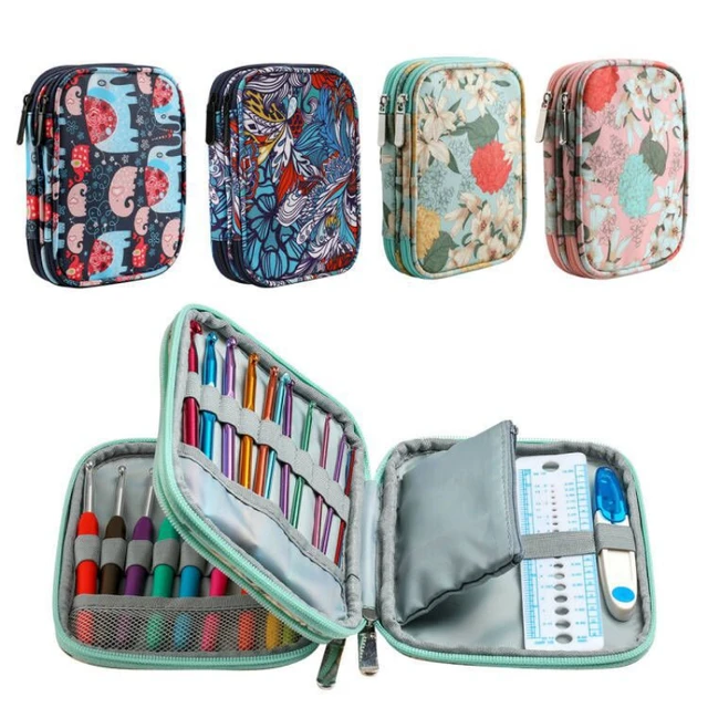 Knitting Needles Case Travel Pouch Organizer Storage Bag for Circular  Knitting Needles Crochet Hooks Sewing Accessories
