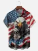 Hawaii Men's Shirt 3D Print National American Flag Short-sleeve Tops Summer Casual Men's Clothes Street fashion Shirts for boys 1