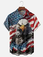 Hawaii Men's Shirt 3D Print National American Flag Short-sleeve Tops Summer Casual Men's Clothes Street fashion Shirts for boys 1