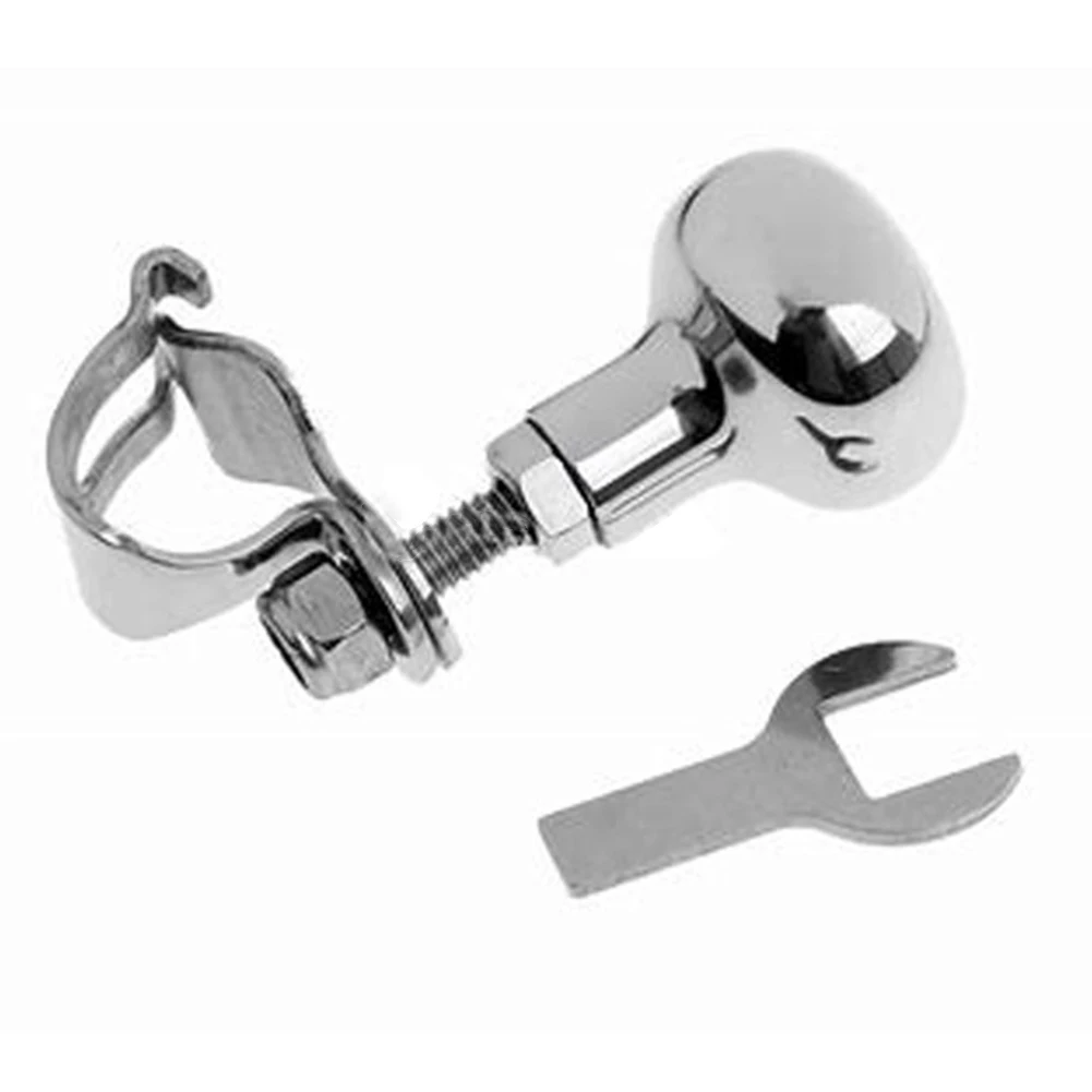 

None Car Accessories Steering Wheel Knob Auto Silver Universal 316 Stainless Steel For 20mm/25mm Steering Wheel