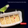 Parrot Feeder Drinker Bird Supplies Bird Cage Parrot Birds Water Hanging Bowl Feeder Box Pet Cage Plastic Food Container 4