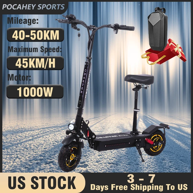 Patinete eléctrico plegable para adultos, Scooter G2 Max de 1000W, 48V,  20Ah, 55 km/h, velocidad de 80km, alcance de 10 pulgadas, neumáticos  todoterreno - AliExpress