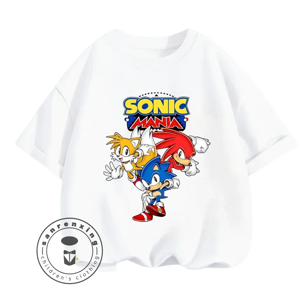 Sonic The Hedgehog Boys Girls Summer Tees A Great Choice for Casual Wear Lightweight Comfortable For Every Day Easy-Going Comfy 2