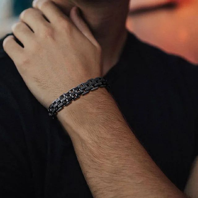 95068-9648a9.jpg Vnox – Bracelets à maillons épais pour hommes, bracelet à maillons fait à la main en acier inoxydable de 11mm, cadeau Punk doux pour lui