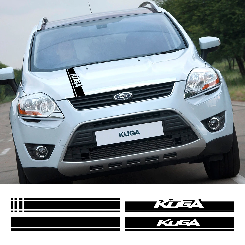 Car Hood Cover Engine Stickers For Ford Kuga 1 2 3 Mk1 Mk2 Mk3