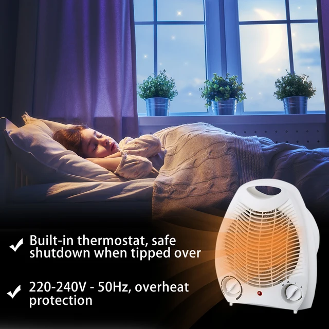 Forrófűtés 2000W Asztali Hordozható Nagysebességű Téli Elektromos Fűtés Légáramlás Torony Ventilátor Fűtő Léghűtő - Image 4