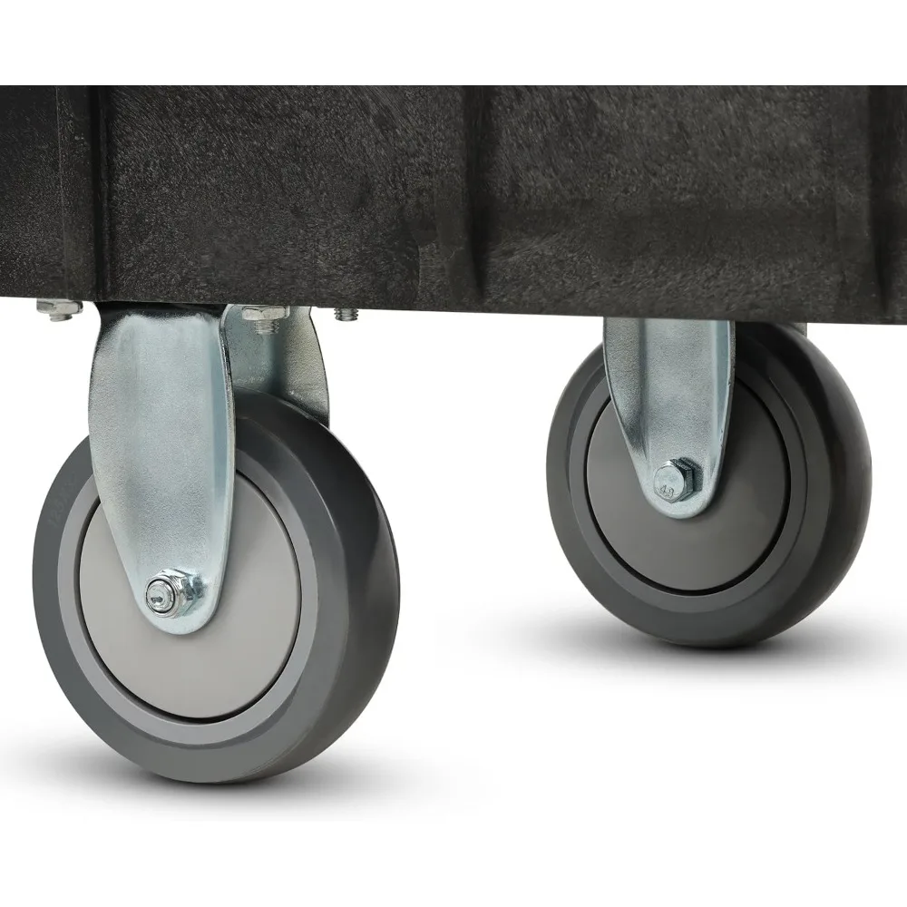 Rolling Utility Cart on Wheels Heavy Duty with Ergonomic Handle Deep Shelfs for Garage