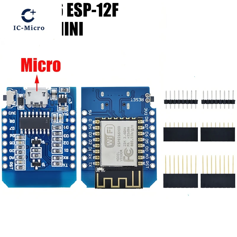 รูปสินค้า บอร์ดพัฒนา ESP8266 D1 มินิ WIFI พร้อมขาเชื่อมต่อ USB