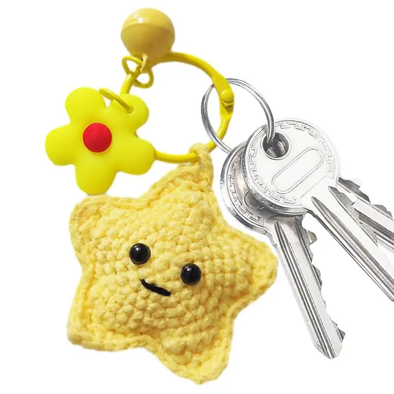 

Женский милый вязаный брелок со звездой/луной/солнцем, декоративный креативный подвесной брелок для сумки, багажа