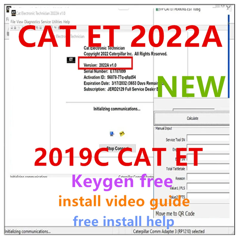 Newest For Cat 2022A 2019C 2018C Cat ET ET3 Electronic Technician