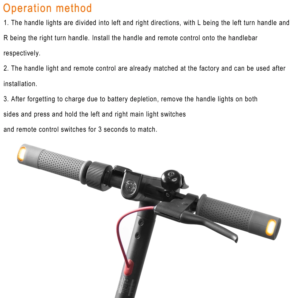 Geändert Lenker Griffe Links/Rechts Drehen Licht Für Xiaomi M365 Pro 1S Pro 2 Mi3 Elektrische Roller Griff blinker Lampe – Detail 8