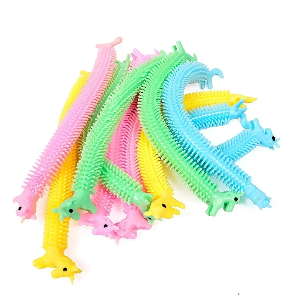 Decompression Toy Unicorn Worm Squishy Toys Flexible Glue Noodle Rubber Force Vent Squeeze String for Children Adults Gift 4