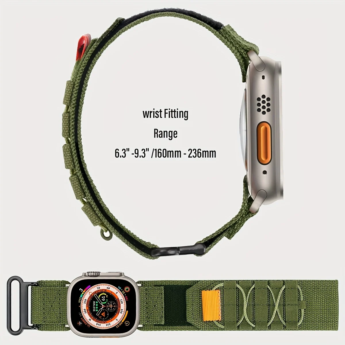 애플 워치용 루프 나일론 스트랩, 울트라 2 밴드 49mm 45mm 44mm 전술 팔찌, 아이워치 시리즈 9 8 7 5 SE 6 42mm 38mm 40 41mm