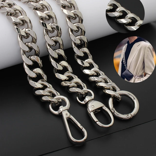 23mm Width High Quality Metal Purse Chain Strap, Gold Handle Chain, Chunky  Bag Strap, Silver Chain Strap With O Rings Clasps, Handbag Strap 