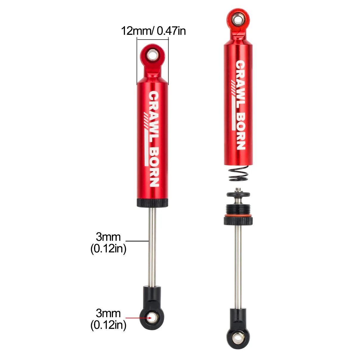 Lot de 4 pneus RC 1/10 caoutchouc haute performance 70-110mm, vue latérale avec détails du flanc.