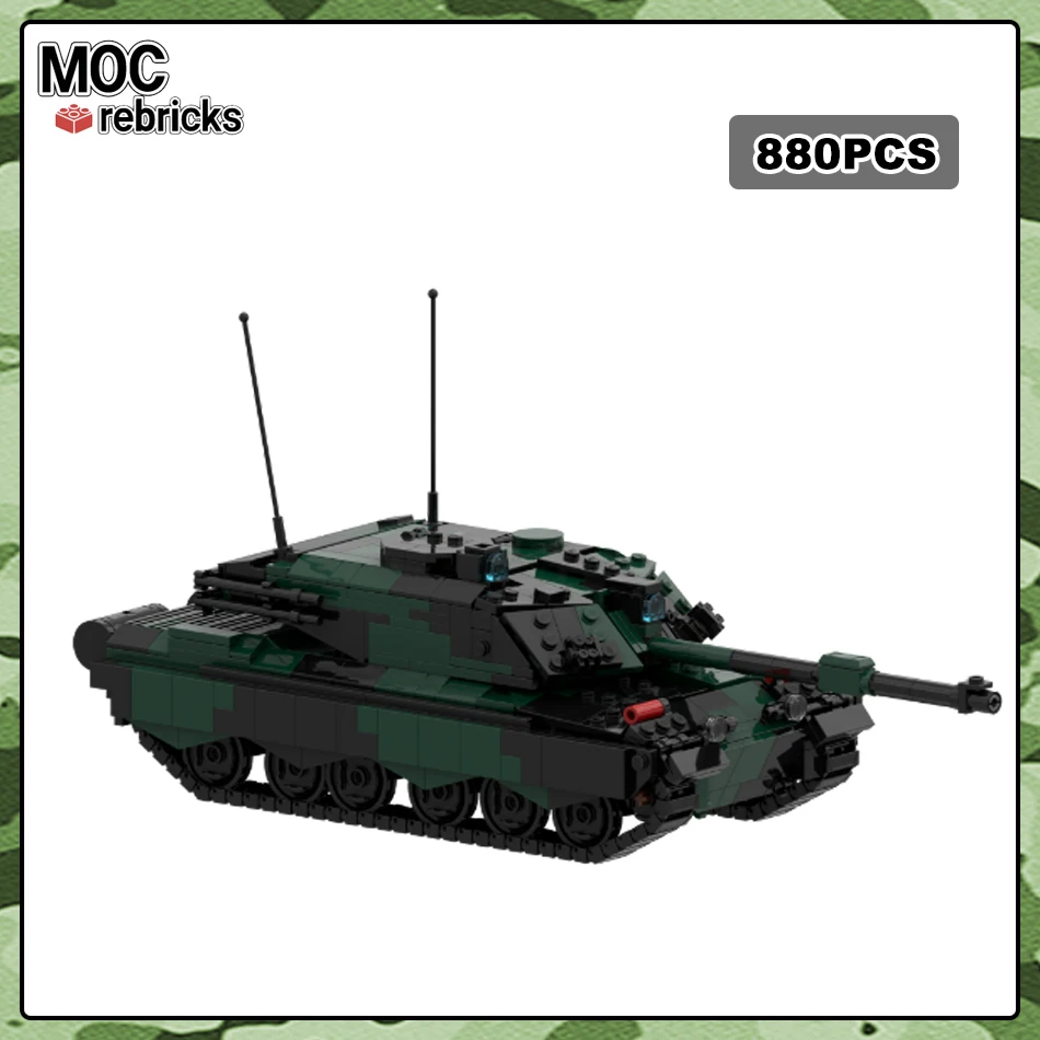 

Third Generation British Main Battle Tank Challenger 2 MOC Military Armored Vehicle Building block bricks Assemblely Model Toys