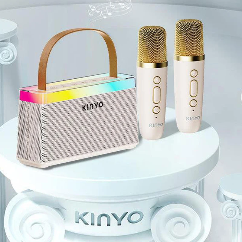 

Jinyun C10 Outdoor Home Children's Singing KTV LED Light HIFI Sound Quality Subwoofer MIC Bluetooth Speaker Integrated Machine
