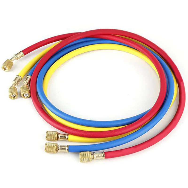 Tubi Di Ricarica Per Refrigerazione 3 Pz/Set 1.5M Per R R134A R410A R22 R12 R502 Testo 550 Strumenti Per Condizionatori D'Aria Manometro Collettore