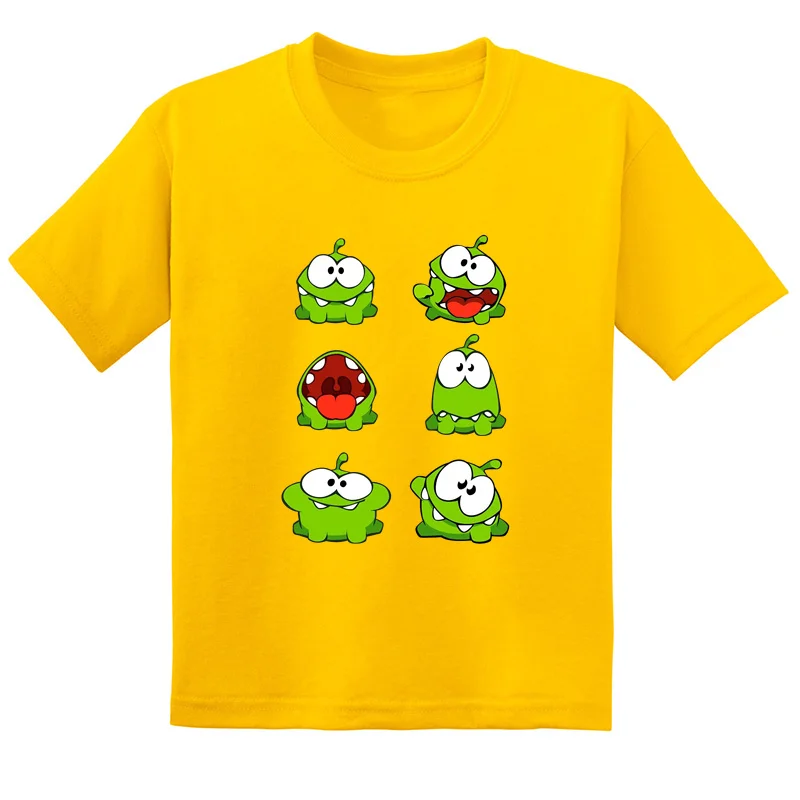 Hot Game Cut The Rope Om Nom Frog Funny Kids T shirt Cartoon Baby Boys Girls Cute Clothes Summer Casual Children Cotton T-Shirts 4