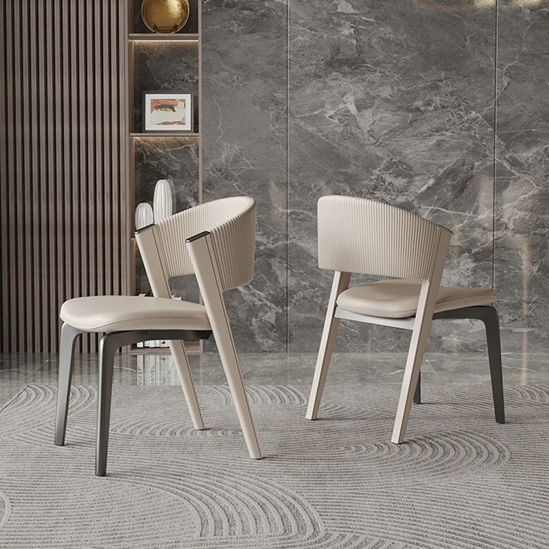 

Nordic Metal Ergonomic Dining Chair Modern Lounge Design Luxury Chair Conference Vanity Event Kitchen Cadeira Furniture XR50CY