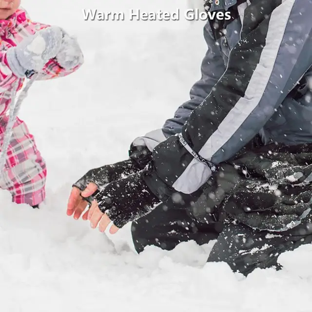 Usb Fűtött Kesztyű Fűtés Ujjatlan Nőknek Férfiak Lányok Fiú Fiúk Egyoldalas - Image 3