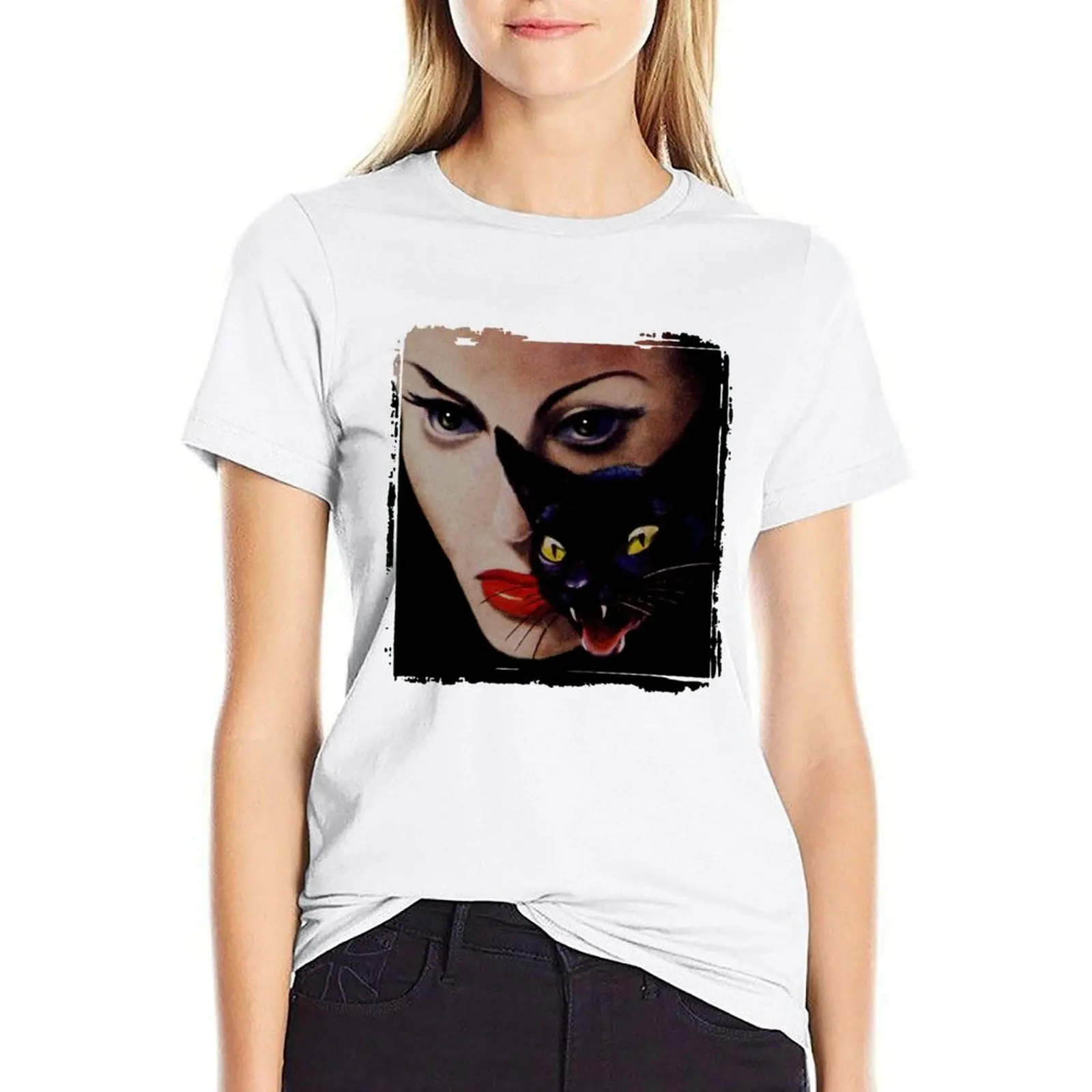 

Cat Lady T-shirt funny Blouse t-shirt dress for Women sexy