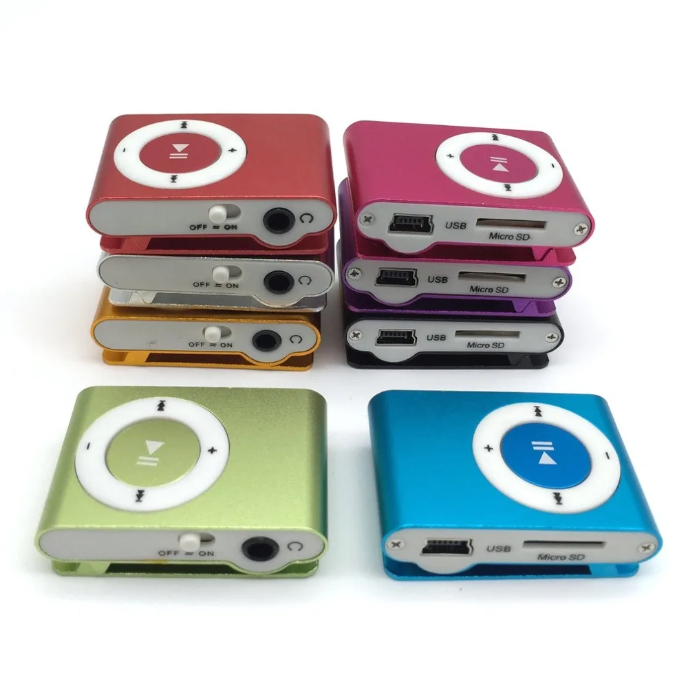 Portable Metal Screenless Card Mp3 Iron Clip Mp3 Player Student Sports Player Creative Mp3 Player Gift