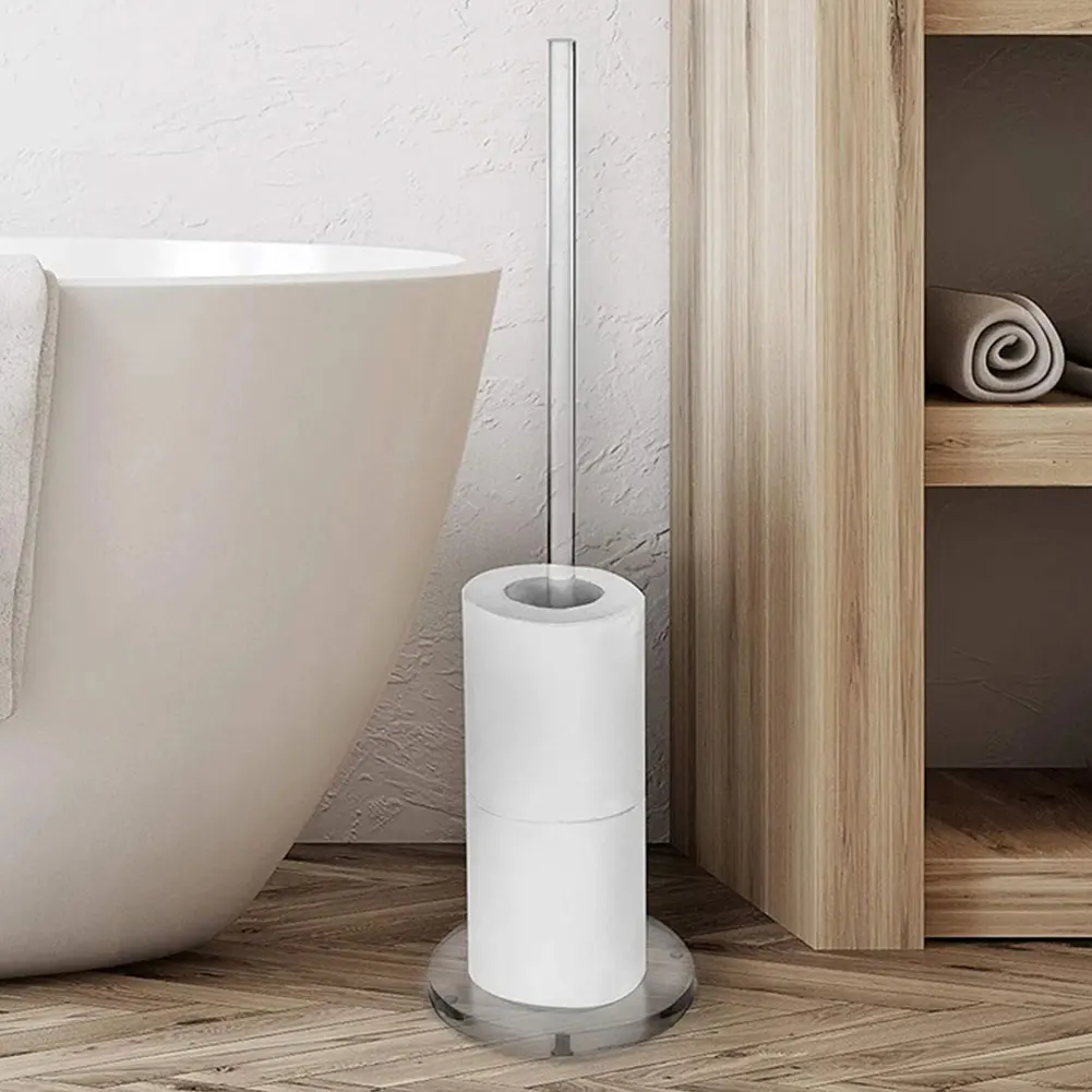 Toilet paper rack toilet paper holder toilet roll holder tissue holder Standing Reserve Tissue Roll Holder Vertical Freestanding Toilet Paper Holder Space Saving for Toilet Spare Rolls Storage Rack