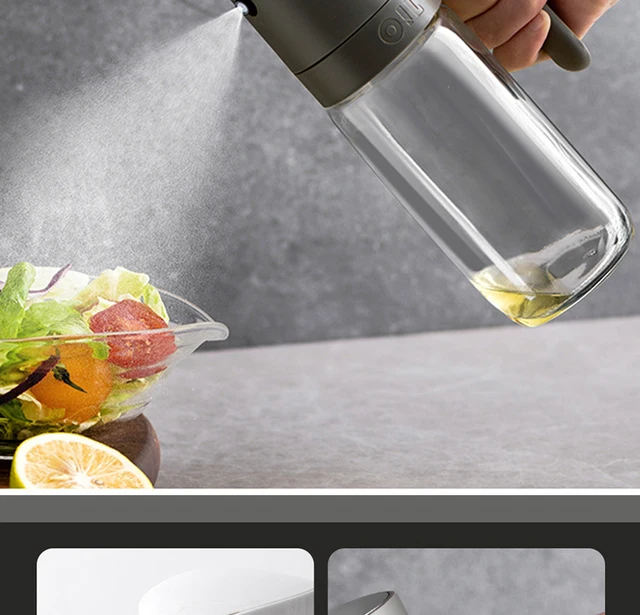 Acheter Bouteille de pulvérisation d'huile 250ml, distributeurs d'huile de  cuisson en verre à haute teneur en Borosilicate, pulvérisateur d'huile d'olive,  monsieur pour friteuse à Air, cuisson de salades