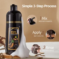 Shampoo colorant capillaire Meidu 3 en 1, facile à utiliser, hydratant et sain pour les cheveux, crée une couleur naturelle, coloration rapide pour hommes et femmes 4