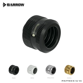 Barrow TYKN-K16 V4 g1/4 하드 튜브 피팅, OD 16mm PC 수냉 보조 냉각 파이프, 골드, 블랙, 화이트, 실버 피팅