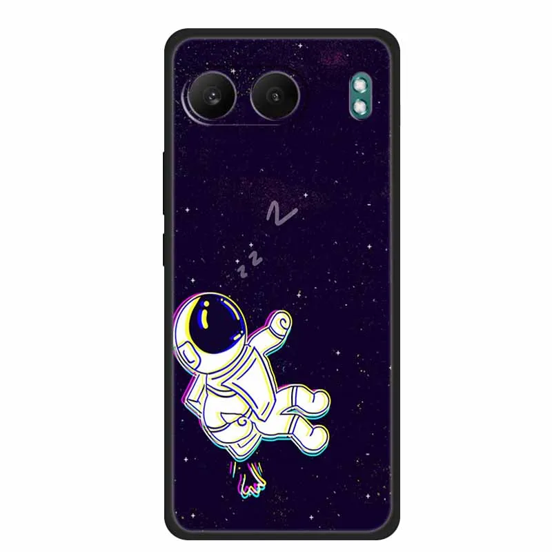 Astronaut Design Soft Silicone TPU Phone Case - Space-Themed Back Cover