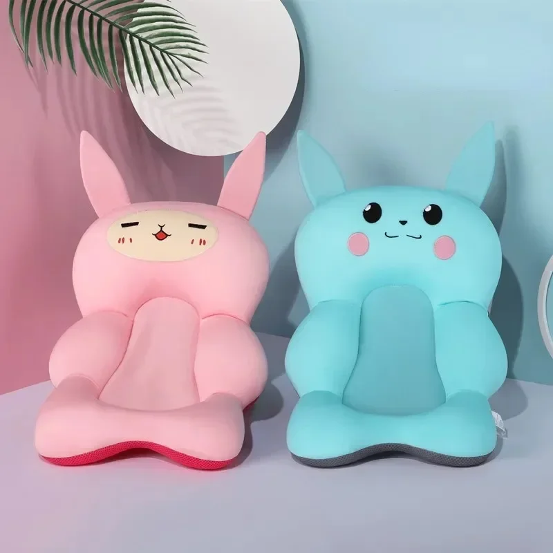 Baby Bath Support Pad Baby Bath Seat Baby Bath Tool Baby Bath Cushion Portable Newborn Bath Anti-Slip Cushion Seat Infant Floating Bather Bathtub Pad Shower Support Mat Security