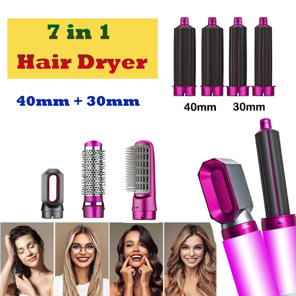 Nuovo 7 In 1 Asciugacapelli 40Mm 30Mm Roller Hot Comb Set 5 In 1 Strumenti Per Lo Styling Dei Capelli Per Dyson Airwrap Piastra Per Capelli In Ferro A