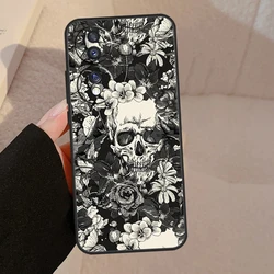 Elegant Gothic Floral Skull Phone Case for Honor 90 (9096)
