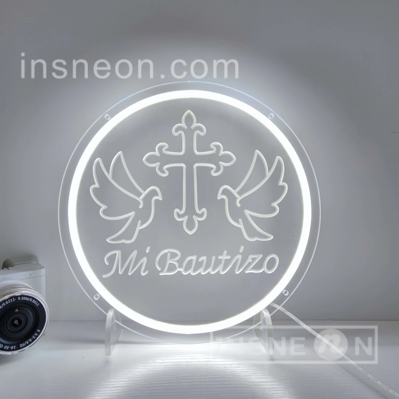 Mi Bautizo Neon Signs for Baptism Decorations,Recuerdos de Bautizo Led Lights Sign for Birthday Party Decor,Ni&ntilde;o Ni&ntilde;a,Bedroom