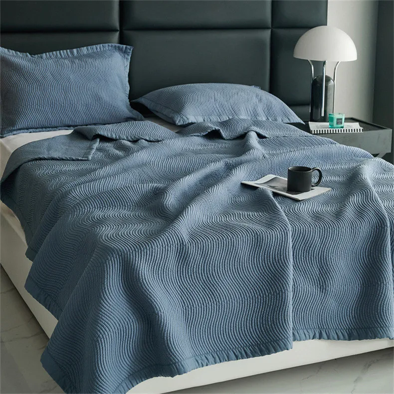 Seidige Lyocel Sommer decke Set 3 stücke geste ppte Tages decke auf dem Bett cooles Gefühl Paar Bettdecke Bettdecke Queen-Size-Doppel decke – Detail 16