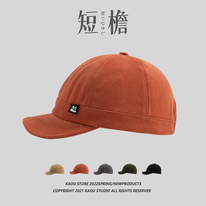 

Summer Soft Top Short-Brimmed Peaked Cap Girls Wild Short Brim Japanese-Style Retro Trendy Workwear Men's Baseball Hat