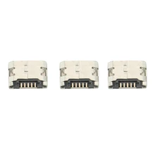

100Pcs Micro-USB 5Pin DIP No Side B Type Flat Mouth Without Curling Side Female Connector For Mobile Phone Mini USB Jack