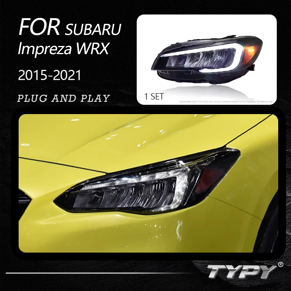 

TYPY Car Headlights For Subaru WRX 2015-2021 LED Car Lamps Daytime Running Lights Dynamic Turn Signals Car Accessories