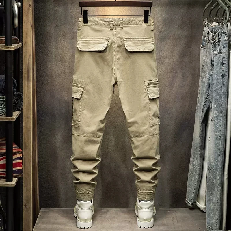 High Street Fashion Men Jeans Loose Fit Multi Pockets Designer Casual Cargo Pants Hombre Camouflage Hip Hop Joggers Men Overalls