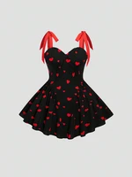 Plus Size Valentine’s Day Dresses – Love Heart Tie Knot & Shoulder
