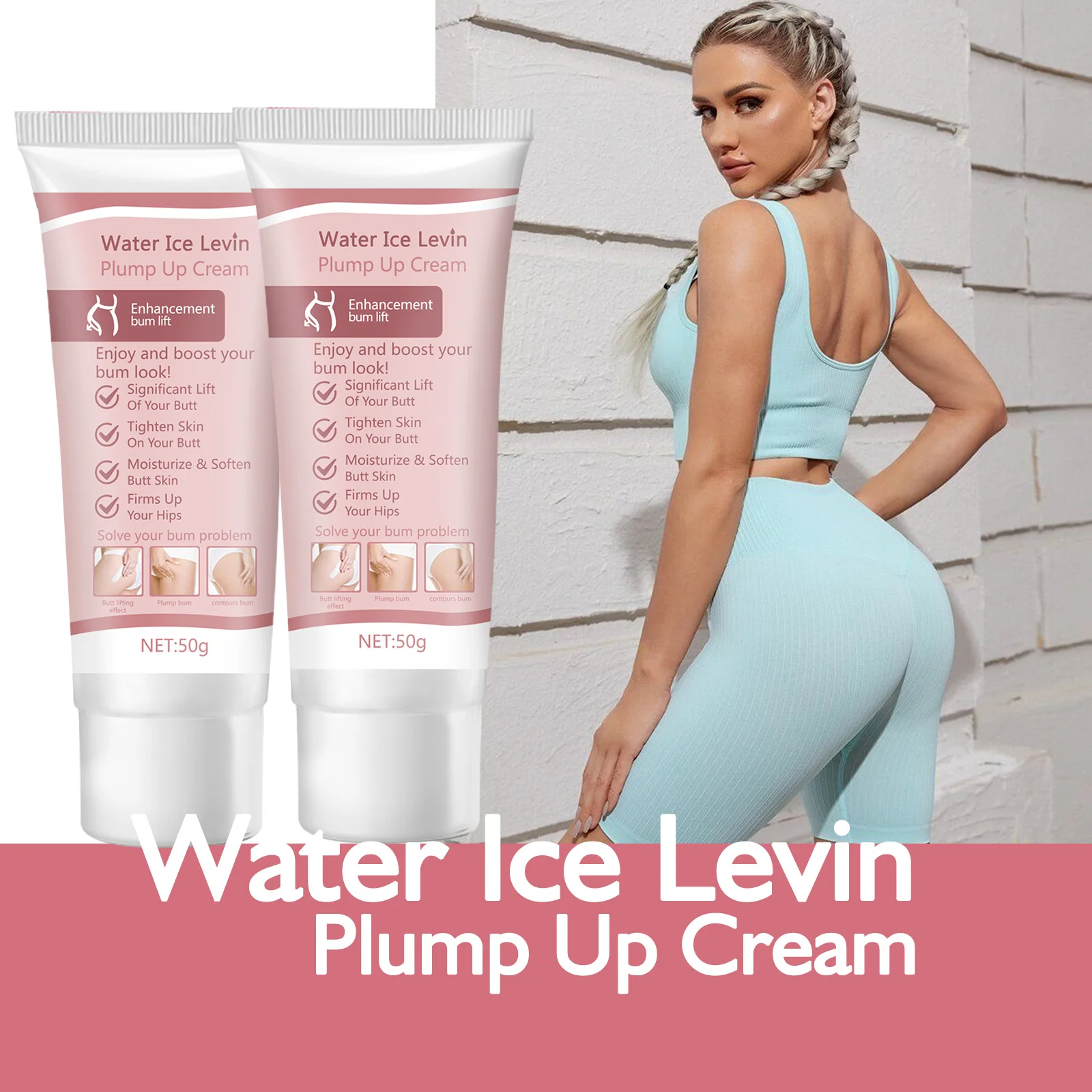 1pcs butt massage cream, containing hyaluronic acid, prevent sagging, shape hips, plump and sexy, and tighten the body 4