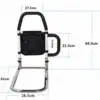 Seniors Bed Assist Rail with Two Grab Bars Sturdy PU Foam Handle Two Handles in 6