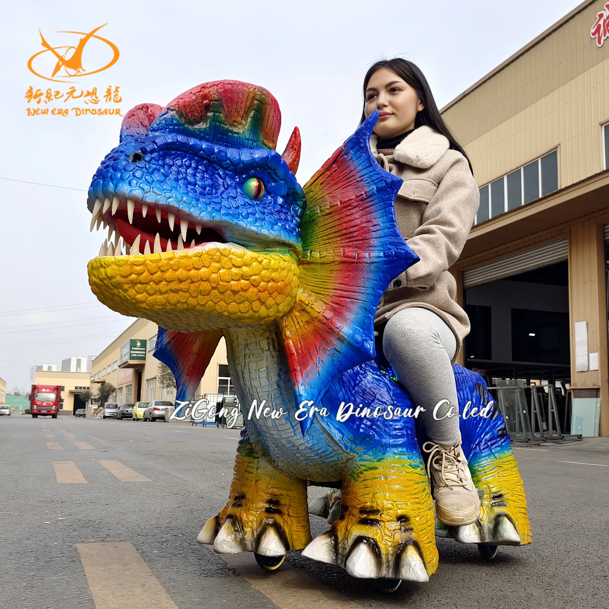 New Era Dinosaurio montable paseo de dinosaurio eléctrico para